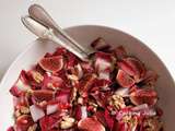 Salade d'endives rouges, figues et noix (octobre rose)