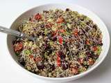 Salade de quinoa, haricots rouges et poivrons
