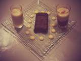 Crème chocolat blanc et framboise & brownies