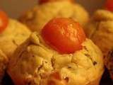Apéritif dinatoire #22 - Muffins salés à la patate douce, tomates cerises et graines de sésame
