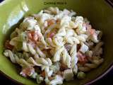 Envie de salade #14 - Tortis au saumon fumé, concombre et mozzarella