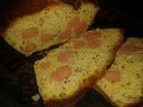 Cake aux knackis et moutarde