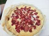 Tarte au fromage blanc et fraises