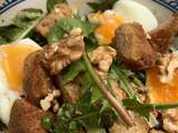 Salade de pissenlits à l’œuf mollet : Mangez des pissenlits