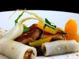 Pigeon, navets et agrumes
