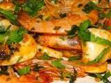 Crevettes sautées à l’ail et au gingembre