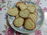 Biscuits sablés en forme de cœur