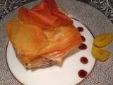 Croustade de canard confit au foie gras et mirabelles