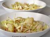 Salade de chou, pommes de terre et lardons grillés