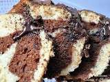 Cake marbré moelleux -Chocolat-Vanille