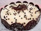 Gâteau Black & White - fondant au chocolat et mousse à la vanille