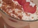 Tiramisu aux fraises (sans oeufs et avec stevia)