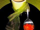 Mousse d'asperge aux oeufs de saumon