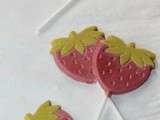 Sucette fraise en chocolat