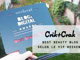 Crik+Crak, Best Beauty Blog selon Le Vif Weekend