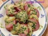 Salade tiède saucisse de Morteau/pommes de terre/lentilles