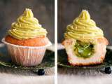 Cupcakes au thé vert matcha et chocolat blanc