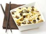 Farfalles aux champignons au thym et sa crème de ricotta