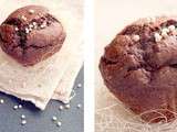 Muffins chocolat, avoine et quinoa soufflé