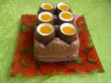 Cheesecake « boite à œufs » de Pâques (au chocolat et sans cuisson)