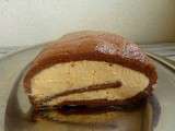 Cheesecake roulé au chocolat blond et café sans cuisson, série pâtisserie hybrides #1