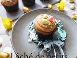 A Pâques on cache les oeufs dans des cupcakes! Cupcakes de Pâques Vanille, Chocolat & Praliné