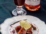 Figues rôties au Vin rosé, Epices & Glace à la fève de Tonka