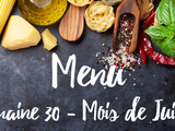 Menu de la Semaine – S30