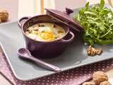 Oeufs cocotte au Roquefort et à la Roquette avec Matines