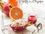 Panna Cotta Pitaya & Ylang-Ylang, Chantilly au Gingembre et son coulis framboise/Pamplelousse