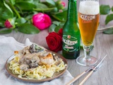 Poulet à la Bière Licorne Elsass & aux champignons