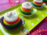 Rainbow Cupcakes & Fluff seven-minute Frosting pour le Cupcake’s Day #3