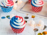Red Velvet cupcakes Tricolores pour le 14 juillet