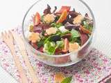 Salade aux accents Italiens et Croûtons Aillés