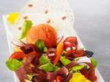 Salade aux couleurs de l'été & son sorbet Gaspacho {Concours inside}