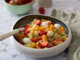 Salade de boulgour à la mozzarella et fraises