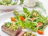 Steak d'Agneau, Gremolata aux Herbes & Citron confit