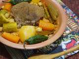 Couscous berbère à l'orge et au veau (كسكسي شعير )