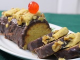 Roulé sans cuisson- biscuit- noix- amandes- beurre de cacahuètes au miel et chocolat pour les soirs de fêtes