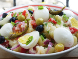 Salade de pommes de terre aux œufs durs ( slata batata )- plat unique