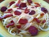 Spaghettis à la sauce crémeuse-épicée