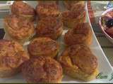 Muffins courgette-carotte, coeur fondant de mozzarella