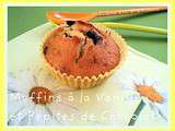 Muffins à la Vanille et Pépites de Chocolat pour la Ronde Interblogs #26