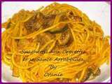 Spaghettis aux crevettes et sa sauce arrabbiata