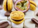 Macarons Mogador: chocolat au lait et fruits de la passion