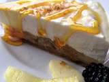Cheesecake sans cuisson aux pommes et caramel citronné au sirop d’Erable