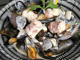 Moules crème de Parmesan et Txistorra