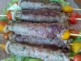 Brochette kebab au bœuf et agneau