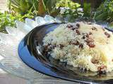 Masfouf b zbib couscous fin aux raisins de corinthe pour s'hour