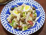 Salade de pâtes risoni ( tlaitli ) au poulet